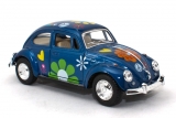 Volkswagen Beetle - синий/хиппи 1:32