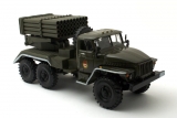 Миасский грузовик-4320 реактивная система залпового огня БМ-21 «Град» парадный - хаки 1:43