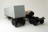 КрАЗ-255В седельный тягач + полуприцеп-контейнеровоз - песочный/серый 1:43