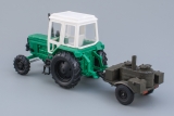 МТЗ-82 Трактор + прицеп-кухня - пластик - зеленый/белый/хаки 1:43