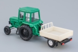 МТЗ-82 трактор + прицеп бортовой - пластик - зеленый/белый 1:43