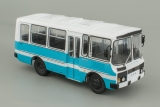 ПАЗ-3205 автобус пригородный - синий/белый 1:43