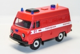 УАЗ-3962 автобус с высокой крышей - пожарный 1:43