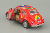 Volkswagen Beetle - красный с цветами 1:32