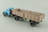 МАЗ-200В седельный тягач + МАЗ-5215 полуприцеп бортовой - голубой/коричневый 1:43