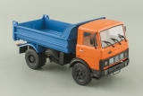 МАЗ-5551 самосвал (ранняя кабина, низкий кузов) - 1988 г. - оранжевый/синий 1:43