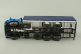 МАЗ-6303 бортовой с тентом - синий/серый 1:43