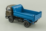 МАЗ-5551 самосвал (ранняя кабина, низкий кузов) - 1988 г. - хаки/синий 1:43