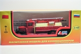 ЗиС-11 пожарный автомобиль ПМЗ-6 с передним насосом и дополнительным пожарным оборудованием (ДПО) 1:43