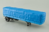 МАЗ-93801/2 полуприцеп бортовой с тентом - синий 1:43