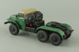 Миасский грузовик-375C седельный тягач (тентованная кабина) - темно-зеленый 1:43