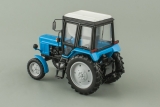 МТЗ-80.1 трактор - синий/черный - серые диски (улучшенная детализация) 1:43