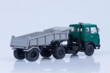 МАЗ-5432 седельный тягач (ранняя кабина) + МАЗ-5232В самосвальный полуприцеп - зеленый/серый 1:43