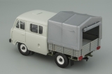 УАЗ-39094 «Фермер» бортовой с тентом (пластик) - светло-серый/серебристый 1:43