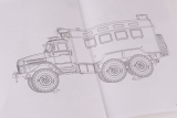 Миасский грузовик-375Д кунг К-375  - сборная модель 1:43