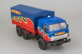 КАМАЗ-43101 бортовой с тентом - Авторалли - синий/красный 1:43